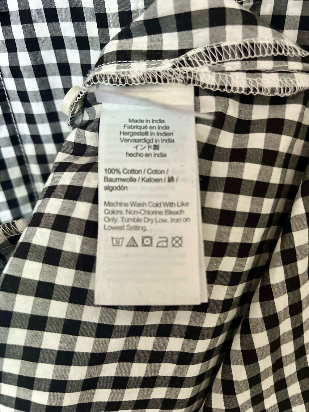 J.Crew Cotton Poplin Gingham Midi Shirtdress Size M - Picture 6 of 6